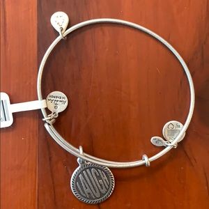 Alex and Ani NWT Russian Silver “Laugh” bracelet